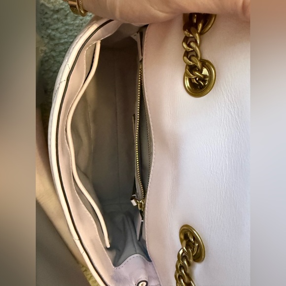 Tory Burch Blush Quilted Kira Shoulder Bag - Picture 7 of 9